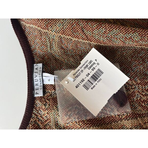 Peruvian Connection Long Cardigan Paisley Multicolor Size XL - Picture 4 of 6